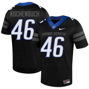 #46 Men's Boise State Broncos NCAA Carter Kuchenbuch Black College Football Jersey 793657-221