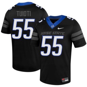 #55 College Football Mens Alumni Boise Broncos Mana Tuioti Black Jerseys 102646-694