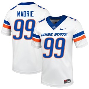 #99 White Replica Boise State Men's Michael Madrie College Football Jerseys 336994-317