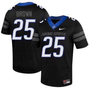 #25 Black Quinton Brown BSU Broncos College Football High School Mens Jersey 610277-642