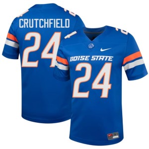 #24 Men's College Football Boise Broncos Embroidery Tahj Crutchfield Royal Jersey 657923-395