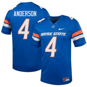#4 Royal BSU Broncos Replica Travis Anderson Mens College Football Jersey 652526-593