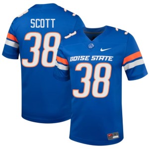 #38 College Football Royal Boise State Bradan Scott Mens Player Jersey 759559-499