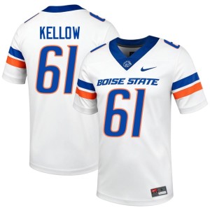 #61 2026-27 Caden Kellow White College Football Mens Bronco Nation Jerseys 666197-732