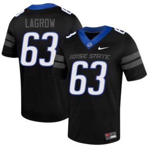 #63 Men BSU College Football Black Connor LaGrow Official Jersey 250174-358