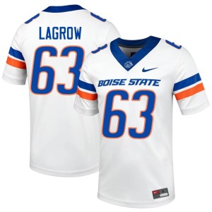 #63 White 2026-27 Boise State College Football Connor LaGrow Mens Jerseys 773185-244