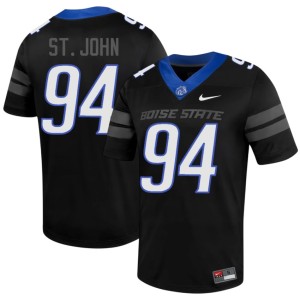 #94 Men's College Football Limited Black BSU Broncos Paz St. John Jersey 884139-431