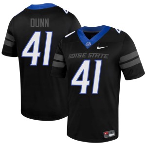 #41 Men Boise State Broncos Black College Football Official Rocky Dunn Jersey 578123-620