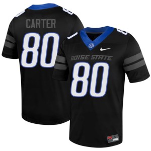 #80 Broncos Game College Football Mens Black Romeo Carter Jersey 969860-753