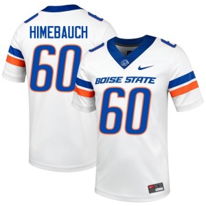 #60 White Tyler Himebauch NCAA Men College Football Boise Broncos Jersey 358042-644
