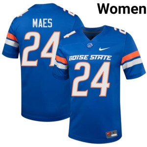 #24 Royal BSU Broncos AJ Maes College Football Alumni Women Jersey 399166-533