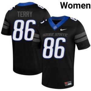 #86 Austin Terry Alumni Womens Broncos College Football Black Jerseys 812168-800