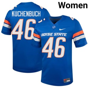 #46 BSU Broncos Royal Women Carter Kuchenbuch Official College Football Jersey 532806-642