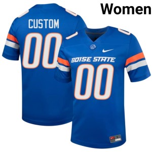 #00 Women's Royal College Football Boise State Broncos Custom Player Jersey 411840-921