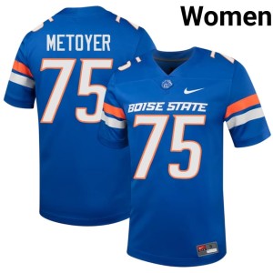 #75 Royal High School College Football Boise Broncos Women Daylon Metoyer Jerseys 854262-491