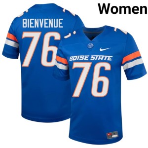 #76 Boise Broncos Royal College Football Women's Player Greg Bienvenue Jerseys 691662-804