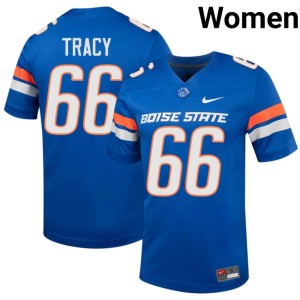 #66 Women's Royal Alumni Jacob Tracy College Football Boise Broncos Jersey 300239-439