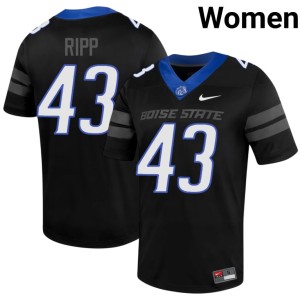 #43 College Football Women's Embroidery Black BSU Jake Ripp Jersey 747081-713