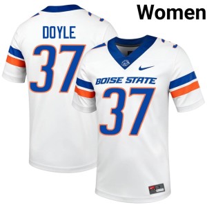 #37 White Womens Game Oscar Doyle College Football Boise State Broncos Jerseys 778820-975