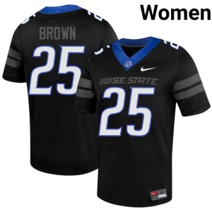 #25 Black Quinton Brown Women College Football University BSU Jerseys 747178-122