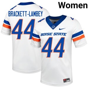 #44 University White Bronco Nation Women's Syncere Brackett-Lambey College Football Jersey 431463-373
