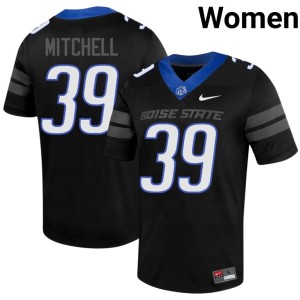 #39 Womens Boise Broncos Black College Football Timothy Mitchell Replica Jersey 483495-640