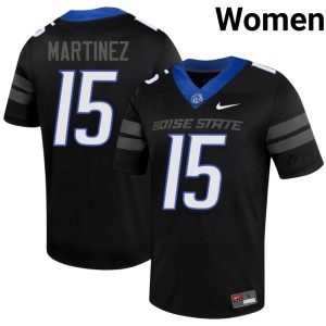 #15 Women Boise Broncos 2026-27 Black College Football Zeke Martinez Jerseys 759317-343
