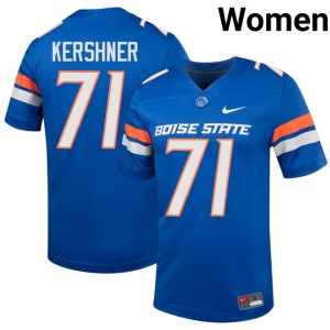 #71 Limited Broncos Women College Football Ashton Kershner Royal Jerseys 300284-359
