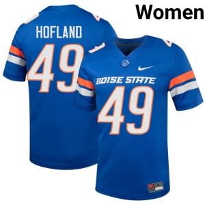 #49 Women's College Football Royal Beckham Hofland Bronco Nation Stitched Jersey 423717-377