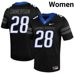 #28 Embroidery Cam Jamerson BSU Black College Football Womens Jersey 250336-787