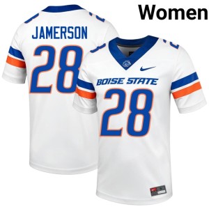 #28 White Cam Jamerson Women's Boise Broncos 2026 College Football Jersey 432481-289