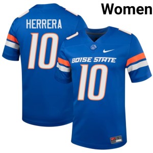 #10 Player College Football Women Royal Cash Herrera Broncos Jerseys 924405-238