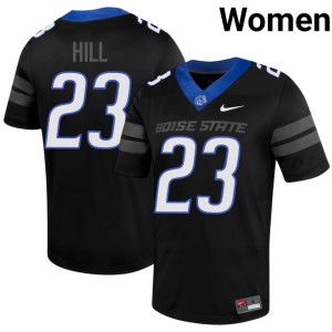 #23 Womens Davin Hill Broncos Limited College Football Black Jerseys 570342-317