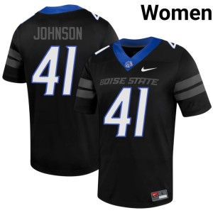 #41 Black Womens Ian Johnson Alumni College Football Bronco Nation Jersey 820582-875
