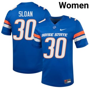 #30 Alumni College Football Women's Boise Broncos Royal Mariyon Sloan Jerseys 821145-676
