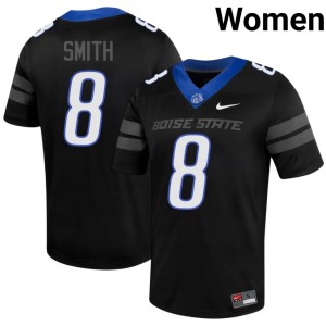 #8 College Football Stitched Bronco Nation Black Sherrod Smith Women Jerseys 202606-518