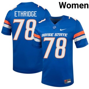 #78 2026-27 Broncos Royal Women College Football Tyler Ethridge Jersey 941871-298
