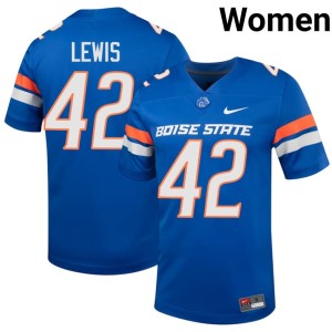 #42 Bronco Nation Women's Royal Zyhaire Lewis High School College Football Jerseys 474567-414