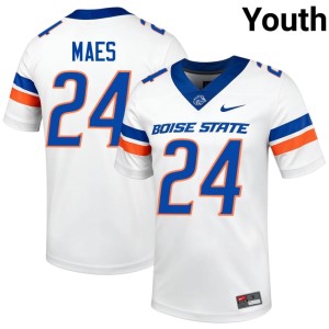 #24 Youth AJ Maes Embroidery College Football White Boise State Broncos Jerseys 272890-290