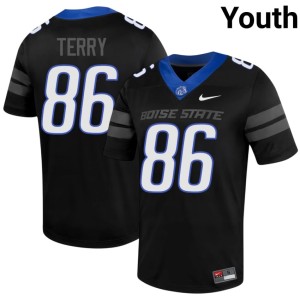 #86 Youth 2026-27 Black Austin Terry College Football Broncos Jerseys 984261-436