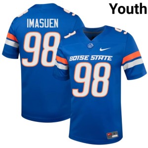 #98 Boise Broncos College Football Bethel Imasuen High School Royal Youth Jerseys 459196-232
