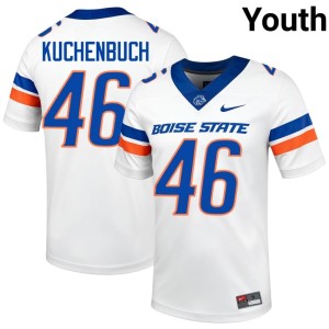 #46 Carter Kuchenbuch White NCAA College Football Youth Bronco Nation Jersey 314301-118