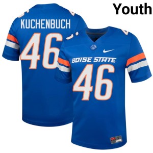 #46 Player Carter Kuchenbuch BSU Broncos College Football Royal Youth Jerseys 936754-292