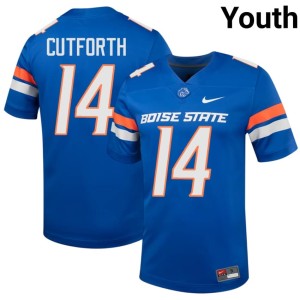 #14 BSU Youth Max Cutforth College Football Embroidery Royal Jerseys 435788-645