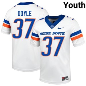 #37 White Oscar Doyle College Football Youth Player BSU Broncos Jersey 571471-407