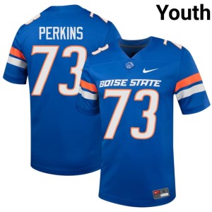 #73 Youth Royal Broncos NCAA Parker Perkins College Football Jerseys 830305-888