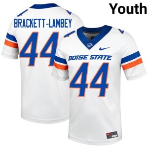 #44 College Football White Youth Bronco Nation Syncere Brackett-Lambey Replica Jerseys 675467-321