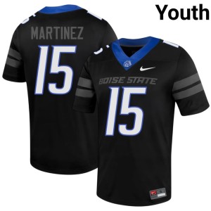 #15 College Football Black Youth Zeke Martinez Alumni Boise Broncos Jerseys 854098-482
