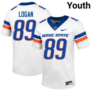 #89 White AJ Logan College Football Boise State Official Youth Jersey 620432-961