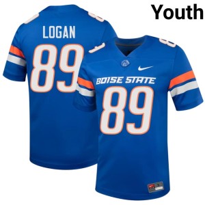 #89 College Football AJ Logan Royal BSU Broncos Youth Embroidery Jersey 274938-376